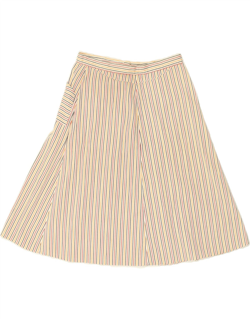 VINTAGE Womens A-Line Skirt W28 Medium Beige Striped | Vintage Vintage | Thrift | Second-Hand Vintage | Used Clothing | Messina Hembry 