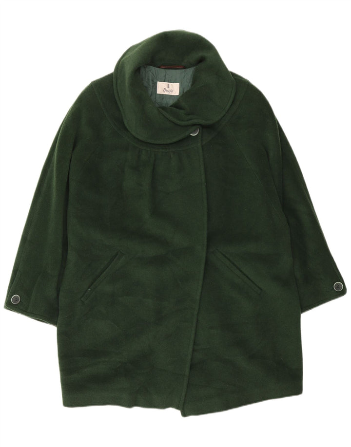 Vintage Womens Oversized Overcoat UK 18 XL Green Wool
