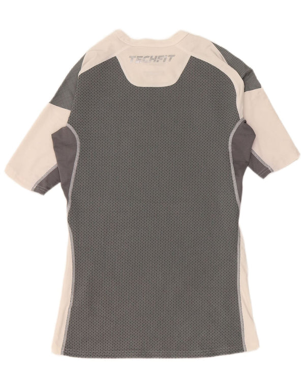 Adidas Mens Compression Graphic T-Shirt Top Large White Colourblock