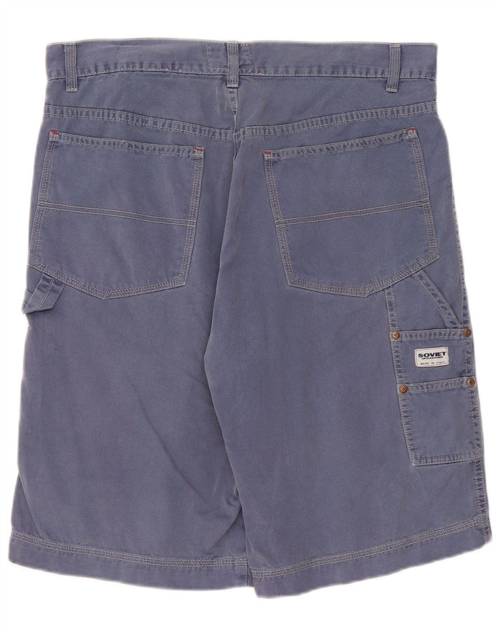 Vintage Mens Cargo Shorts W34 Large Navy Blue