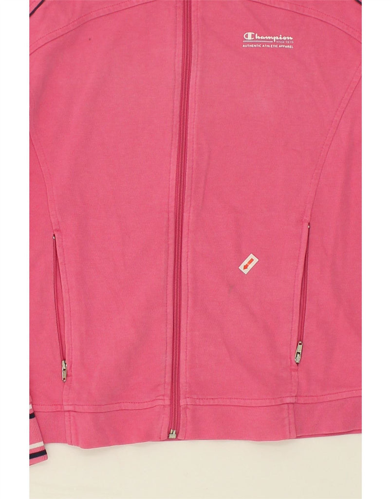 CHAMPION Womens Tracksuit Top Jacket UK 14 Medium Pink Vintage Champion and Second-Hand Champion from Messina Hembry 