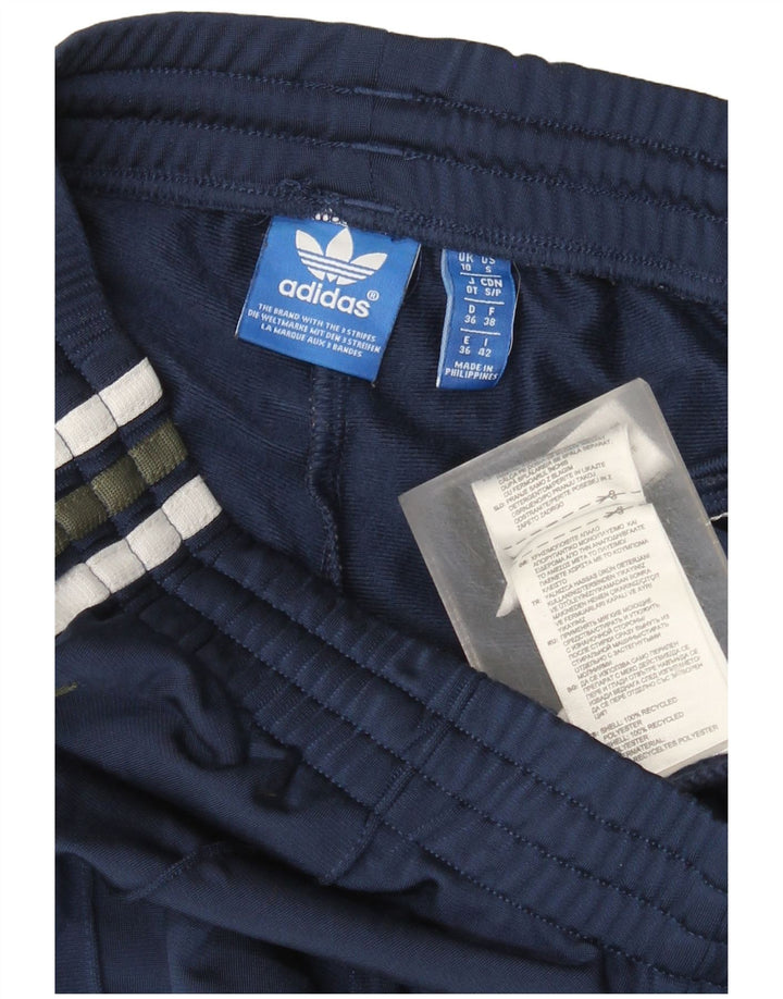 Adidas Womens Tracksuit Trousers UK 10 Small  Navy Blue Polyester