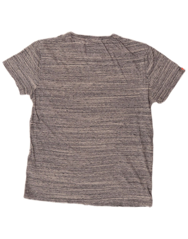 Superdry Mens T-Shirt Top Medium Grey Flecked Cotton