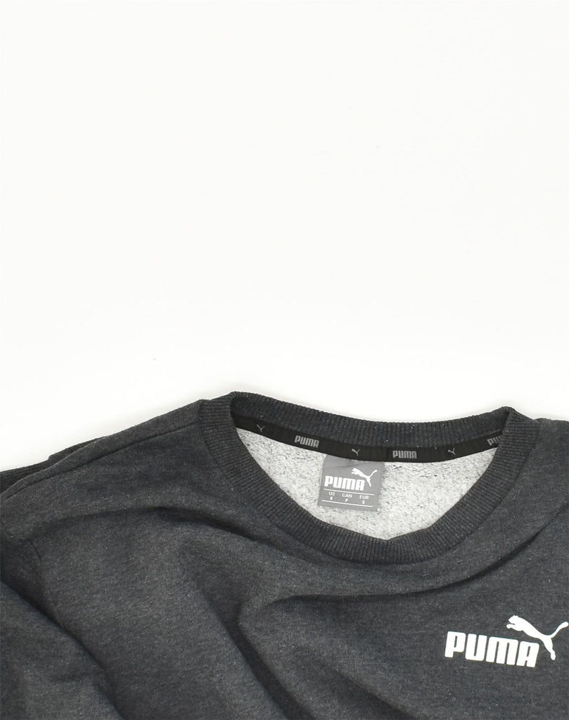 PUMA Mens Sweatshirt Jumper Small Grey Cotton | Vintage Puma | Thrift | Second-Hand Puma | Used Clothing | Messina Hembry 