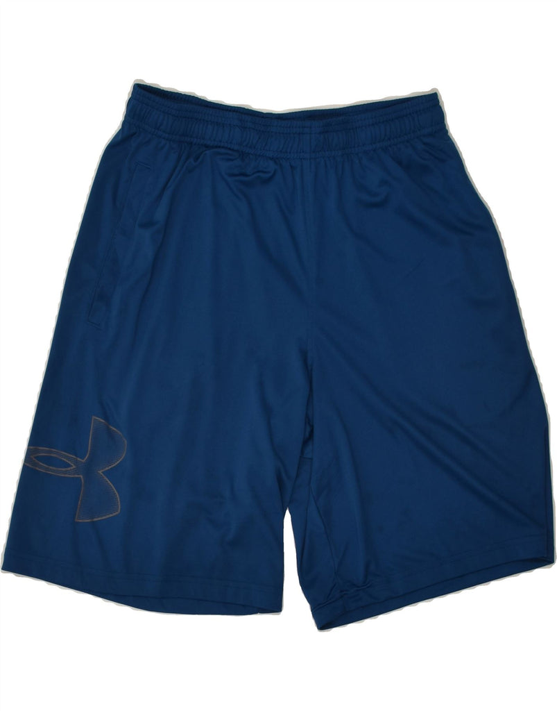 UNDER ARMOUR Mens Sport Shorts Medium Navy Blue | Vintage Under Armour | Thrift | Second-Hand Under Armour | Used Clothing | Messina Hembry 