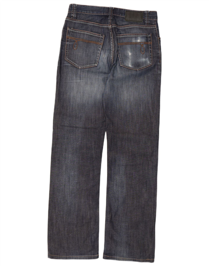 Calvin Klein Womens Straight Jeans W30 L30 Blue Cotton