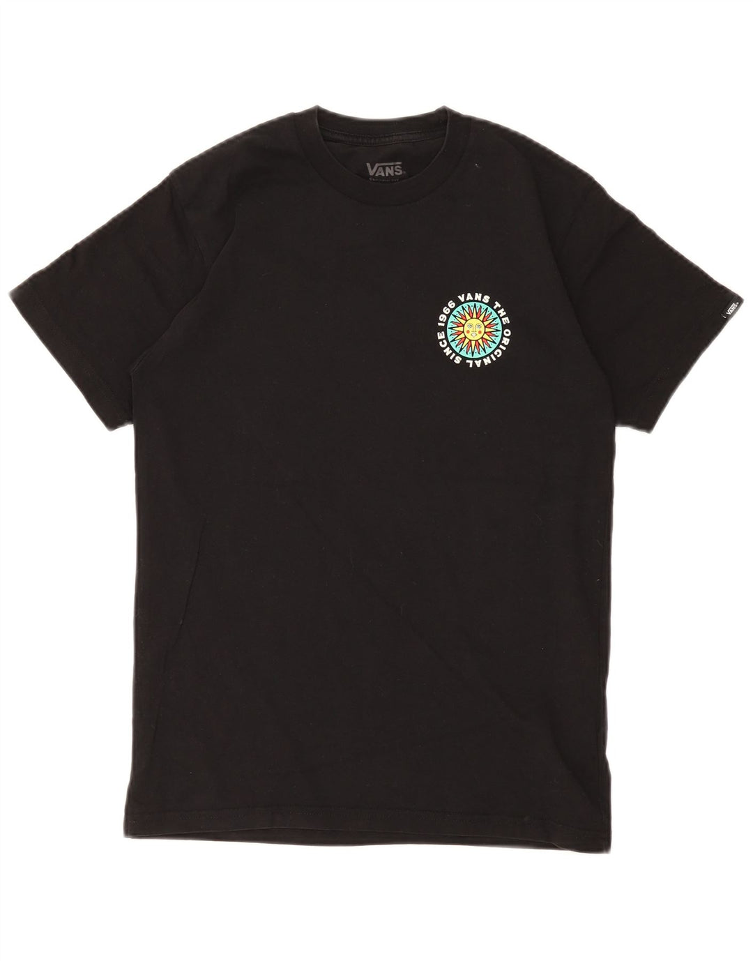 Vans Mens Classic Fit Graphic T-Shirt Top Small Black Cotton