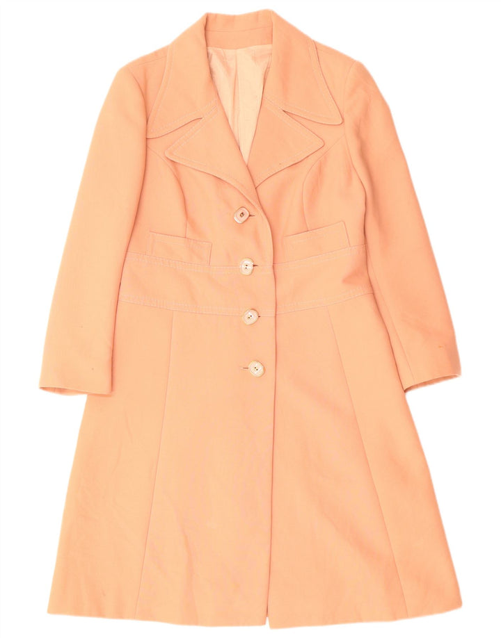 Vintage Womens Trench Coat UK 14 Medium Orange