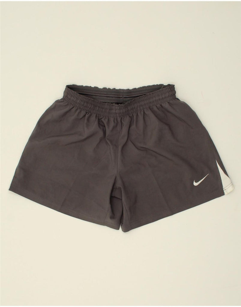 NIKE Womens Sport Shorts UK 10/12 Medium Grey Polyester | Vintage Nike | Thrift | Second-Hand Nike | Used Clothing | Messina Hembry 