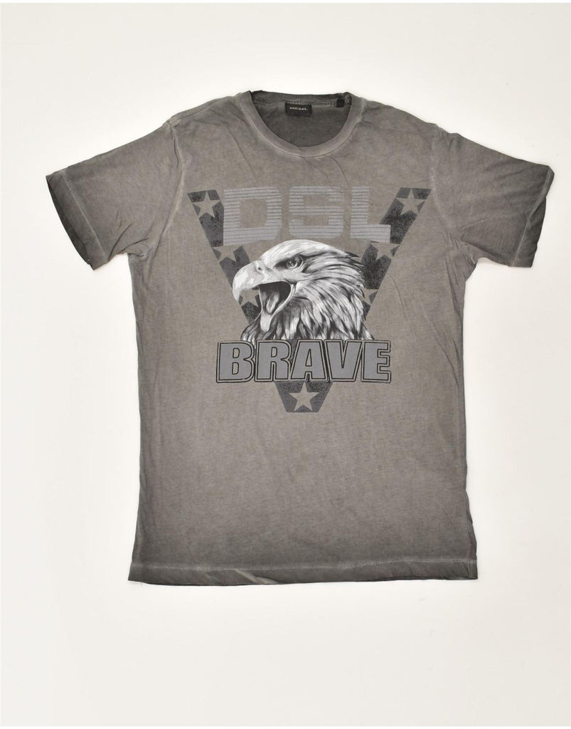 DIESEL Mens Graphic T-Shirt Top Small Grey Cotton | Vintage Diesel | Thrift | Second-Hand Diesel | Used Clothing | Messina Hembry 