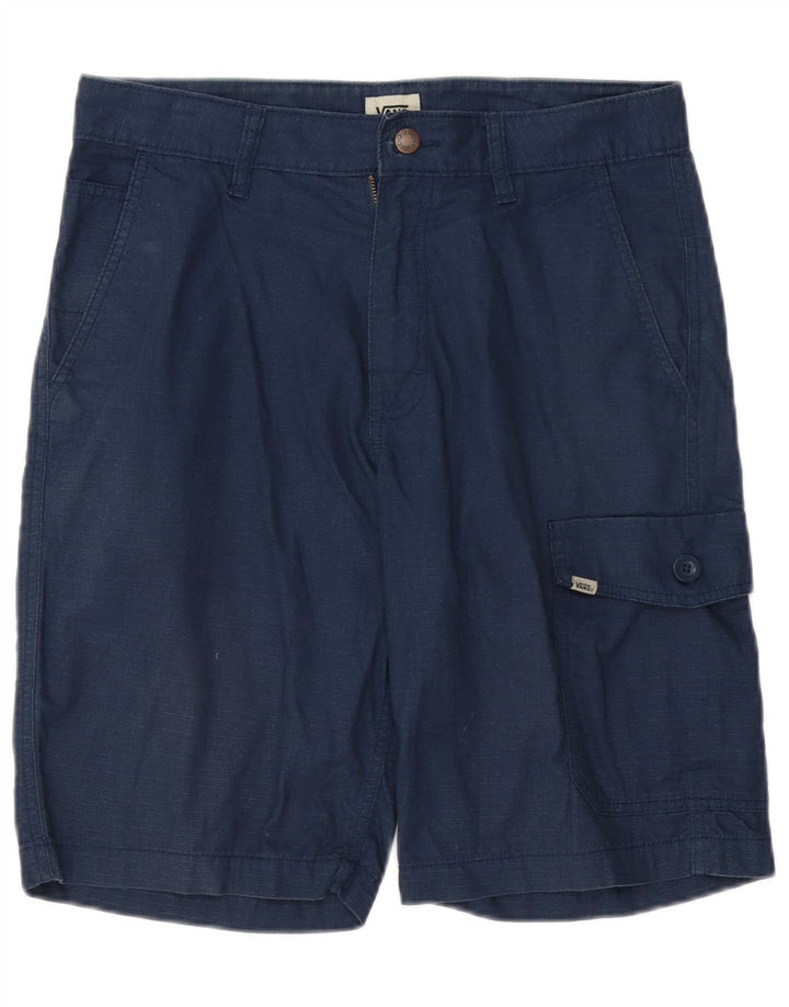 VANS Mens Cargo Shorts W30 Medium Navy Blue Cotton