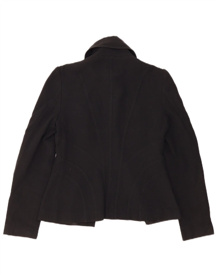 Karen Millen Womens Blazer Jacket UK 10 Small Black Acetate