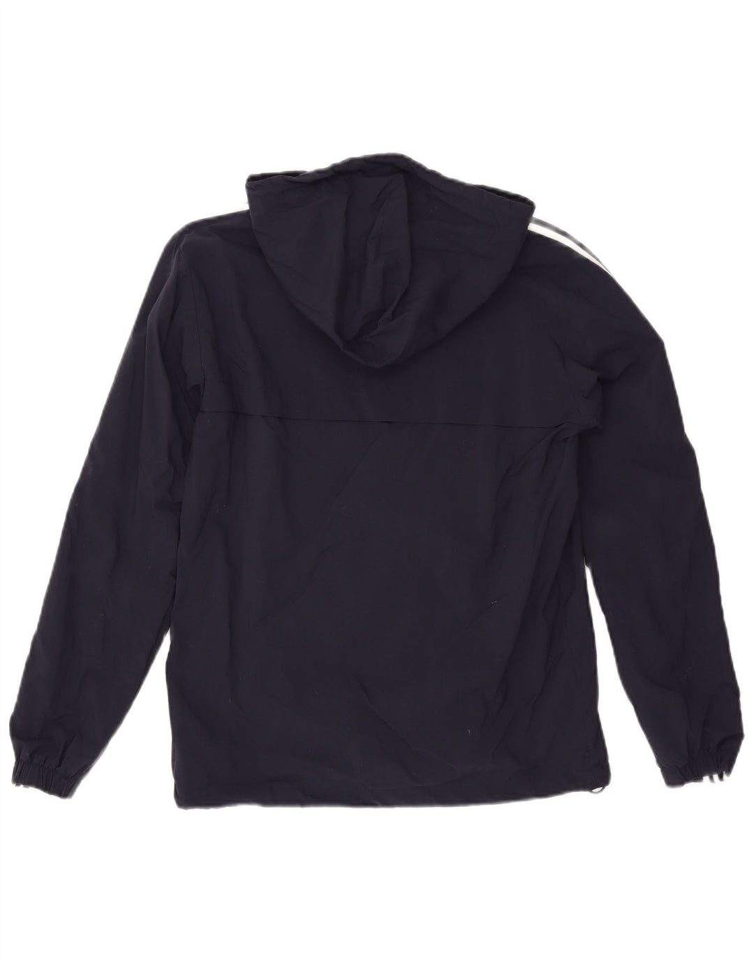 Adidas Mens Zip Hooded Rain Jacket UK 36 Small Navy Blue Nylon