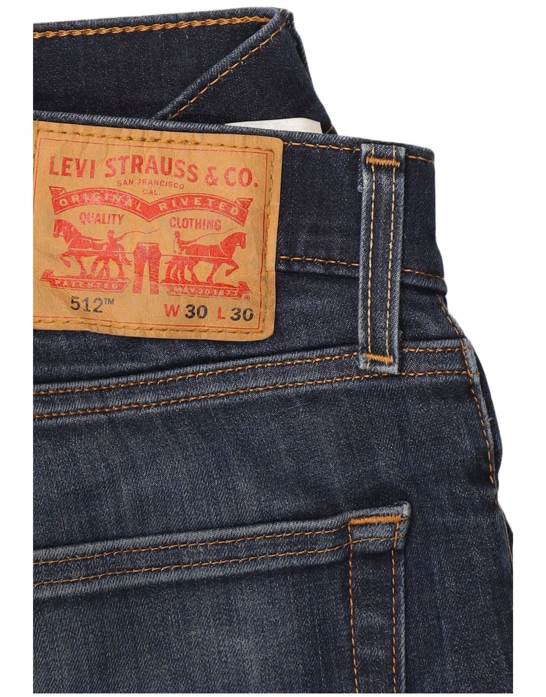 Levi's Mens 512 Slim Tapered Jeans W30 L30 Blue Cotton