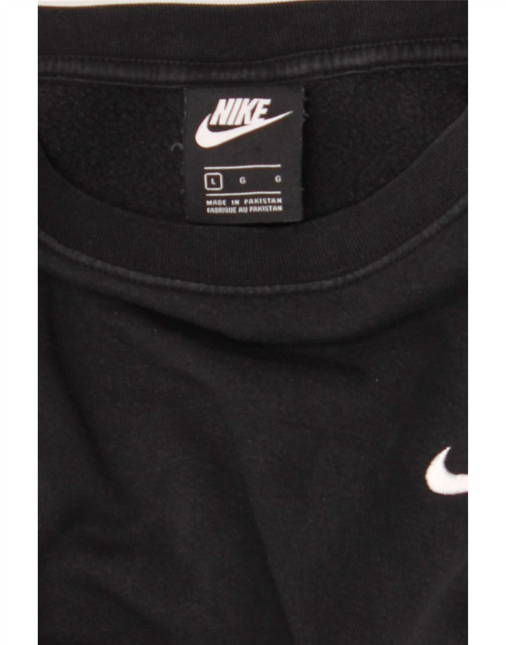Nike Womens Oversized Sweatshirt Jumper UK 16 Large Black