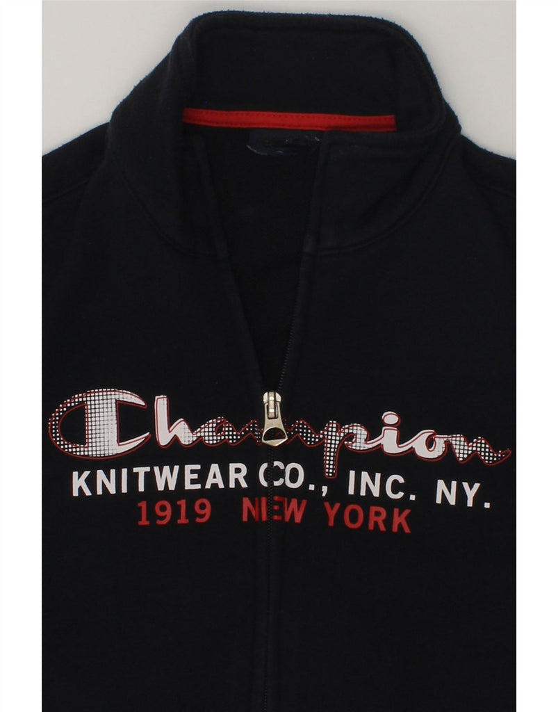 CHAMPION Boys Graphic Tracksuit Top Jacket 7-8 Years Black | Vintage Champion | Thrift | Second-Hand Champion | Used Clothing | Messina Hembry 