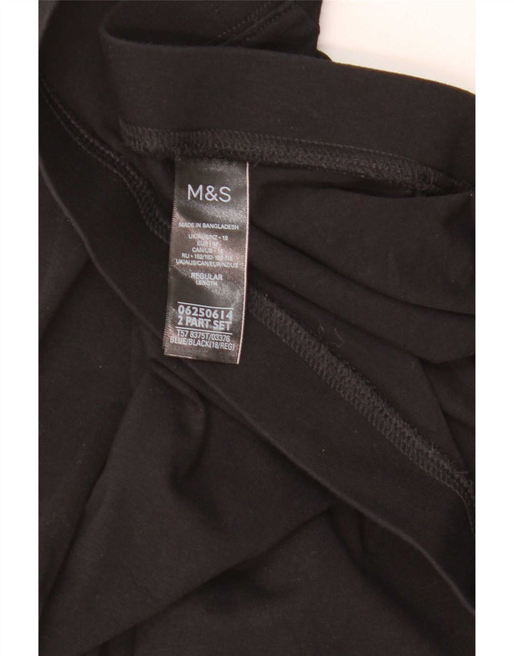 Marks & Spencer Womens Leggings UK 18 XL Black Cotton