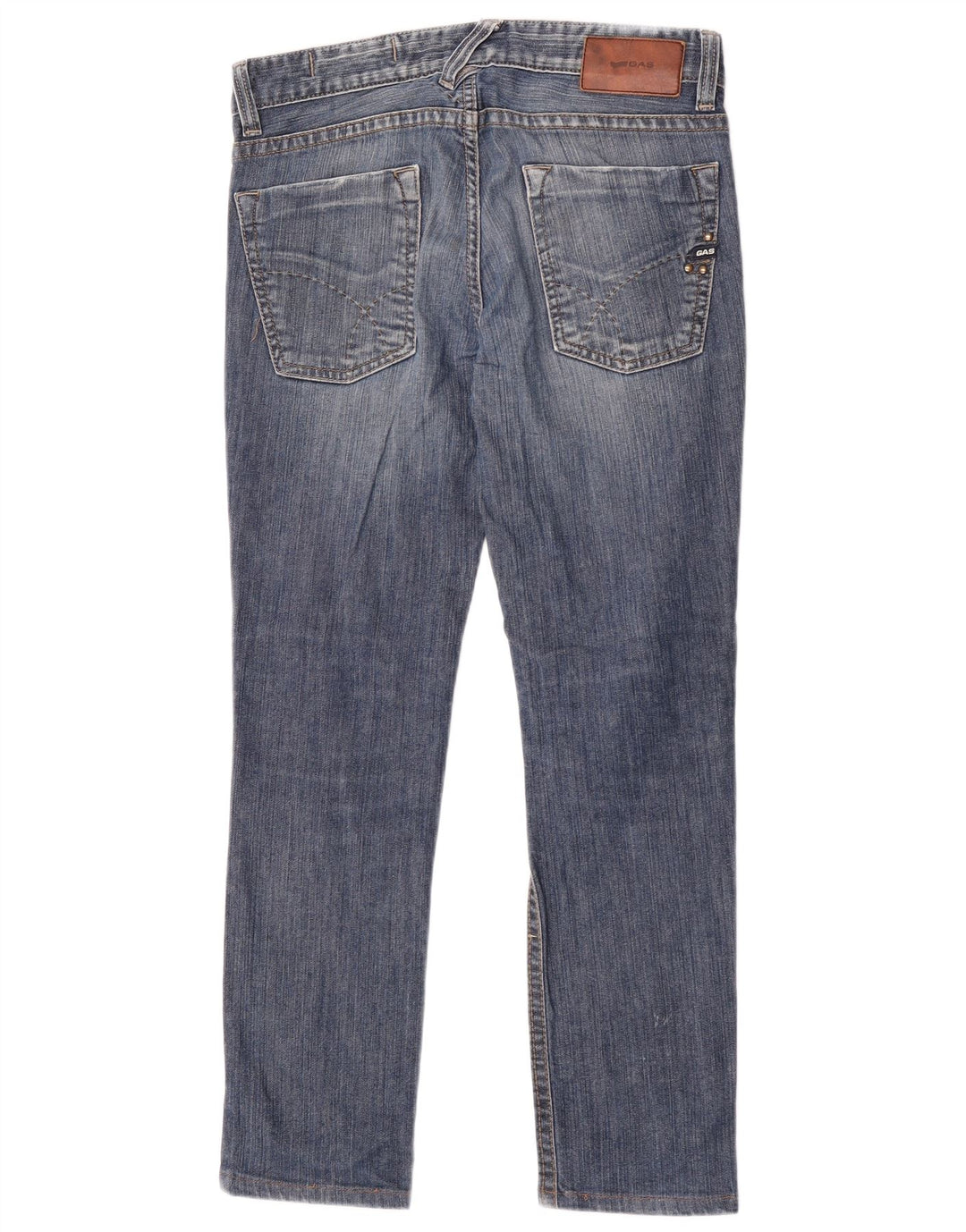 Gas Mens Straight Jeans W31 L28 Navy Blue Cotton