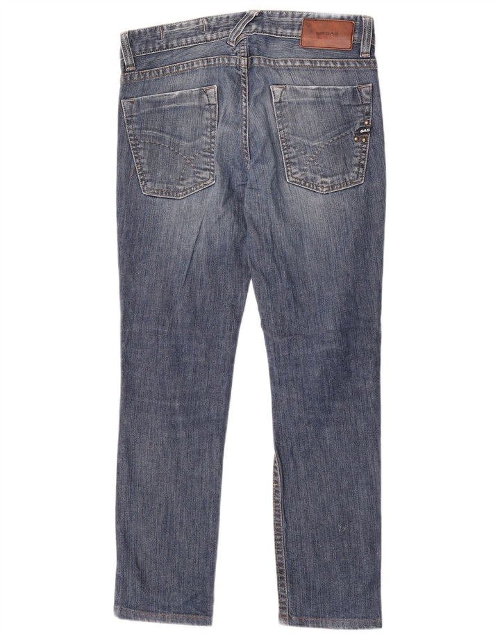 Gas Mens Straight Jeans W31 L28 Navy Blue Cotton