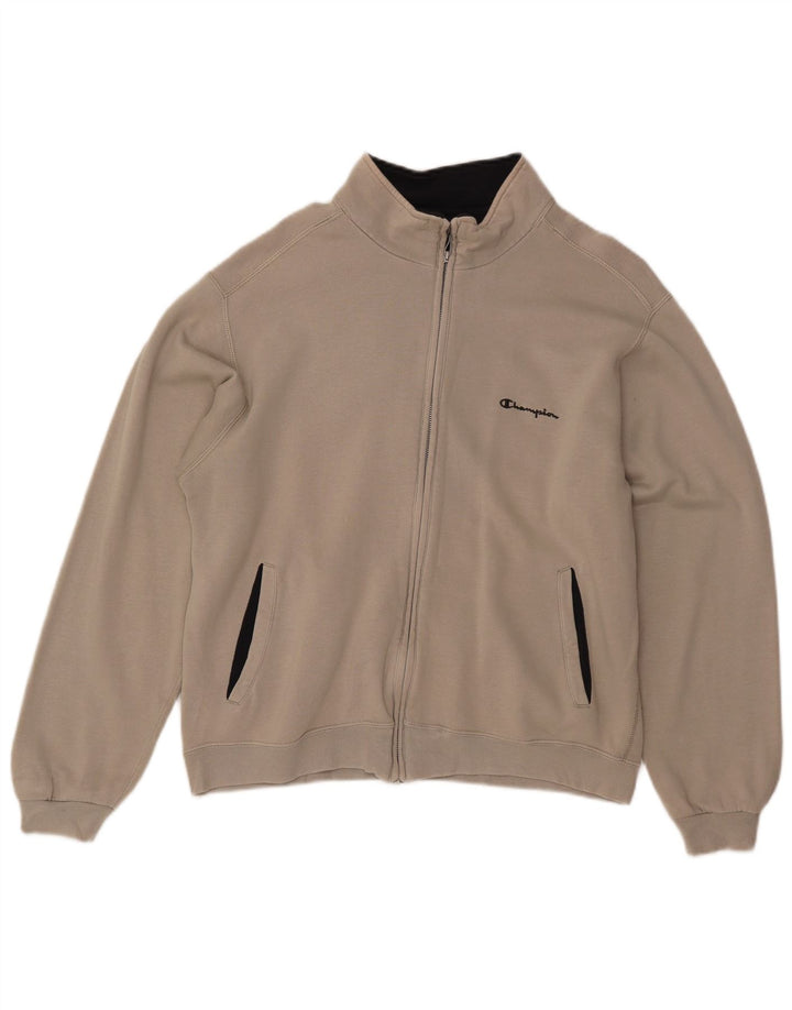 Champion Mens Tracksuit Top Jacket Small Beige