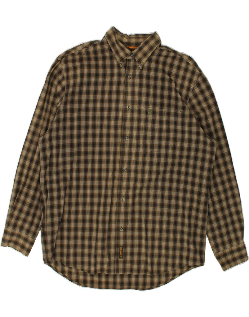 TIMBERLAND Mens Shirt Large Brown Check Cotton | Vintage Timberland | Thrift | Second-Hand Timberland | Used Clothing | Messina Hembry 