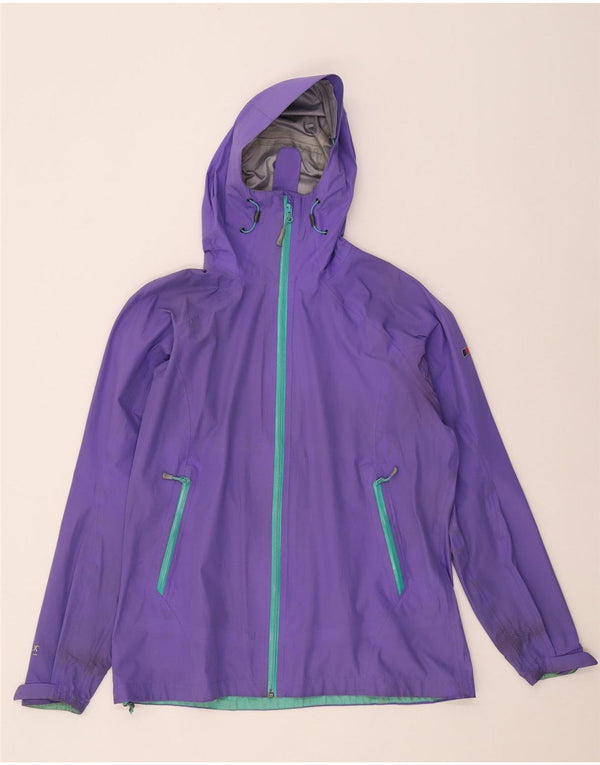 Berghaus Womens Gore-Tex Hooded Rain Jacket UK 16 Large Purple Polyamide