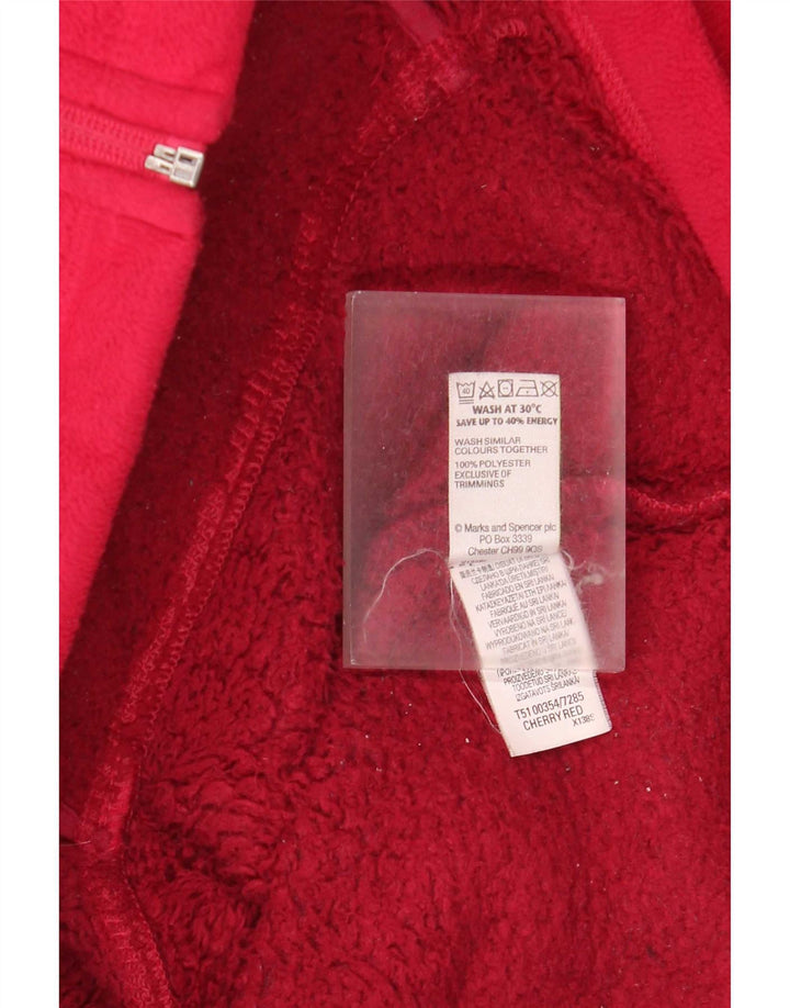 Marks & Spencer Womens Fleece Jacket UK 20 2XL Red Polyester