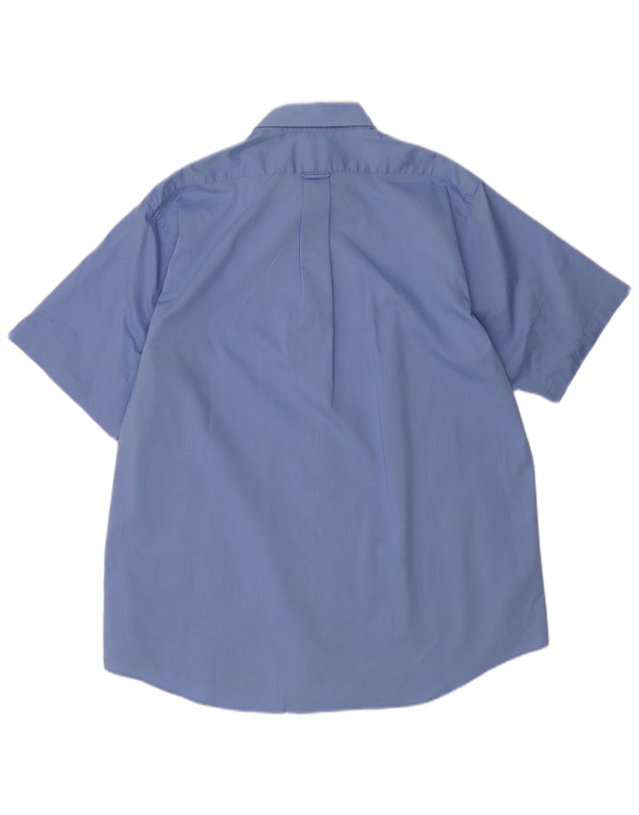 IZOD Mens Short Sleeve Regular Fit Shirt Size 17 XL Blue
