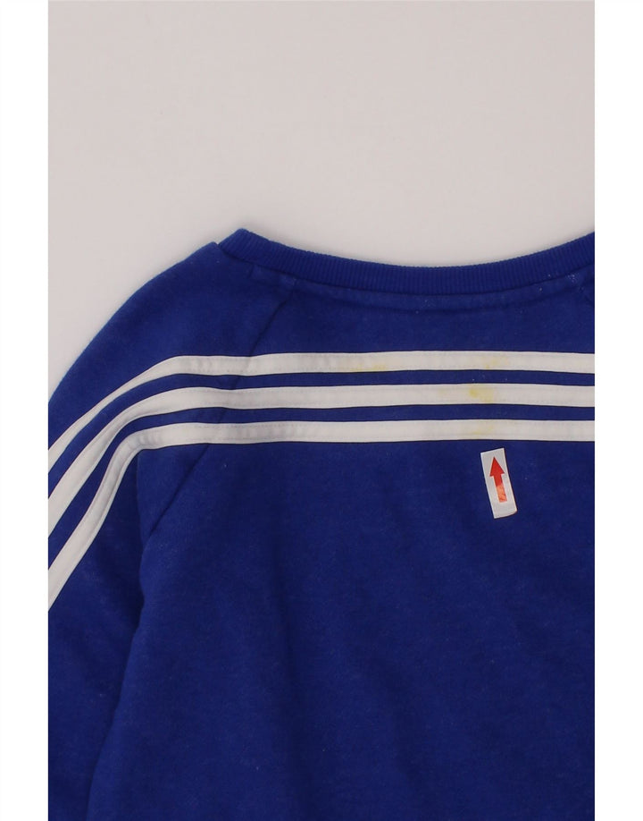 Adidas Boys Sweatshirt Jumper 3-4 Years Blue Cotton