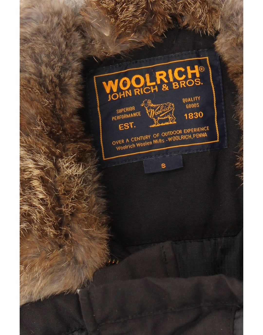 WOOLRICH Womens Padded Jacket UK 10 Small Navy Blue