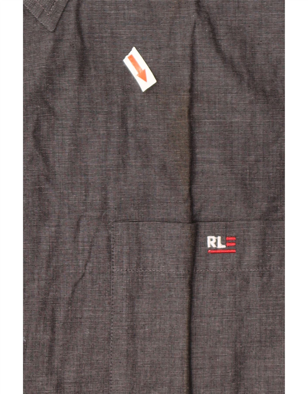 Ralph Lauren Mens Shirt XL Grey Striped Cotton