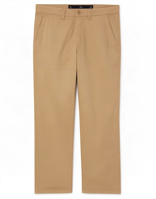 Fay Mens Straight Chino Trousers W33 L26 Beige Cotton