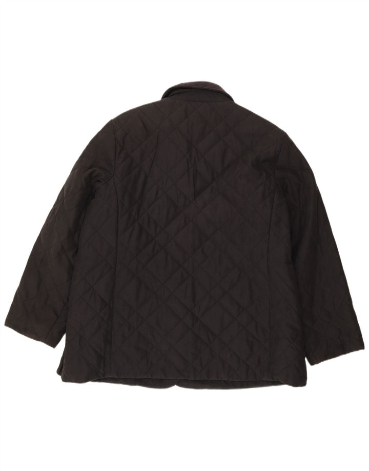 Marks & Spencer Womens Quilted Jacket UK 20 2XL Black Polyester