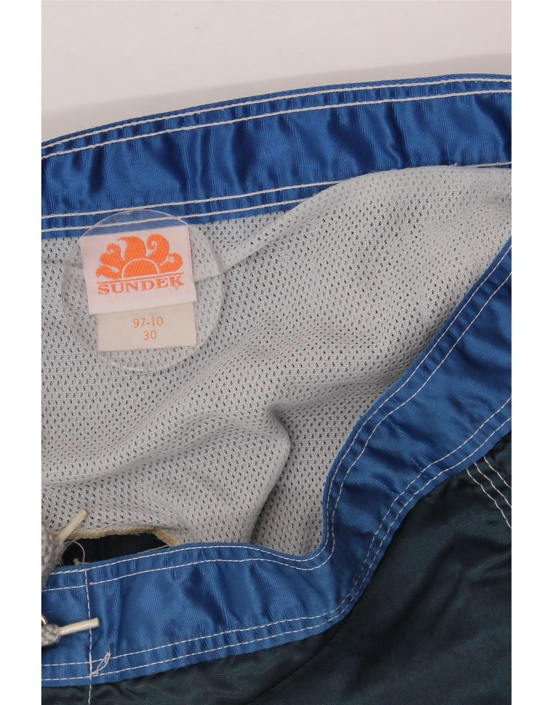 SUNDEK Mens Swimming Shorts Medium  Navy Blue Colourblock Nylon