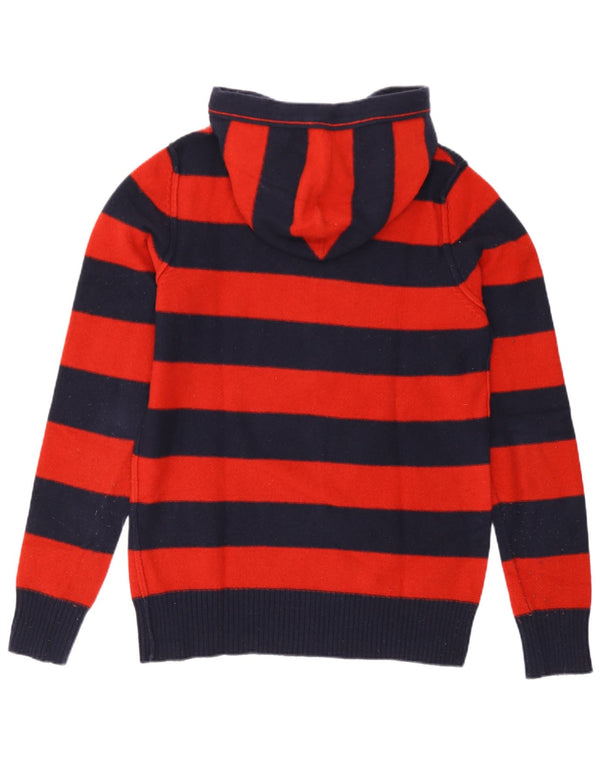 Replay Mens Hooded Graphic Jumper Sweater Medium Red Striped