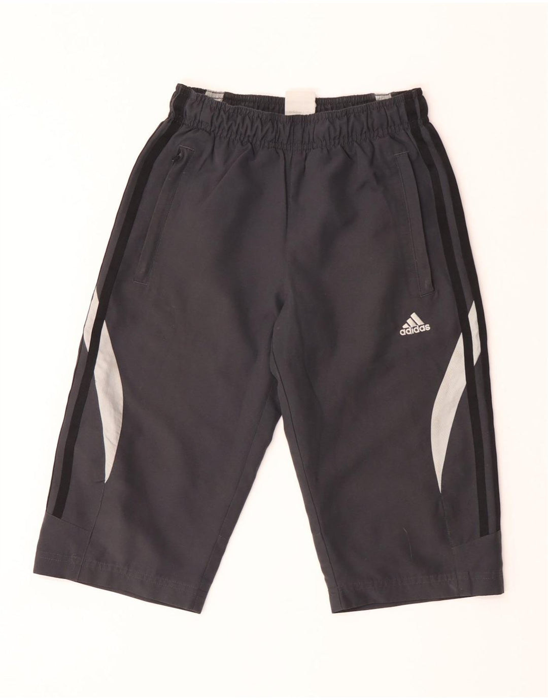Adidas Boys Bermuda Sport Shorts 9-10 Years  Grey Colourblock Polyester