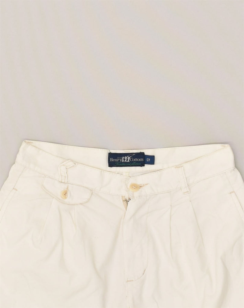 HENRY COTTONS Girls Pegged Chino Shorts 11-12 Years W24 White Cotton | Vintage Henry Cottons | Thrift | Second-Hand Henry Cottons | Used Clothing | Messina Hembry 