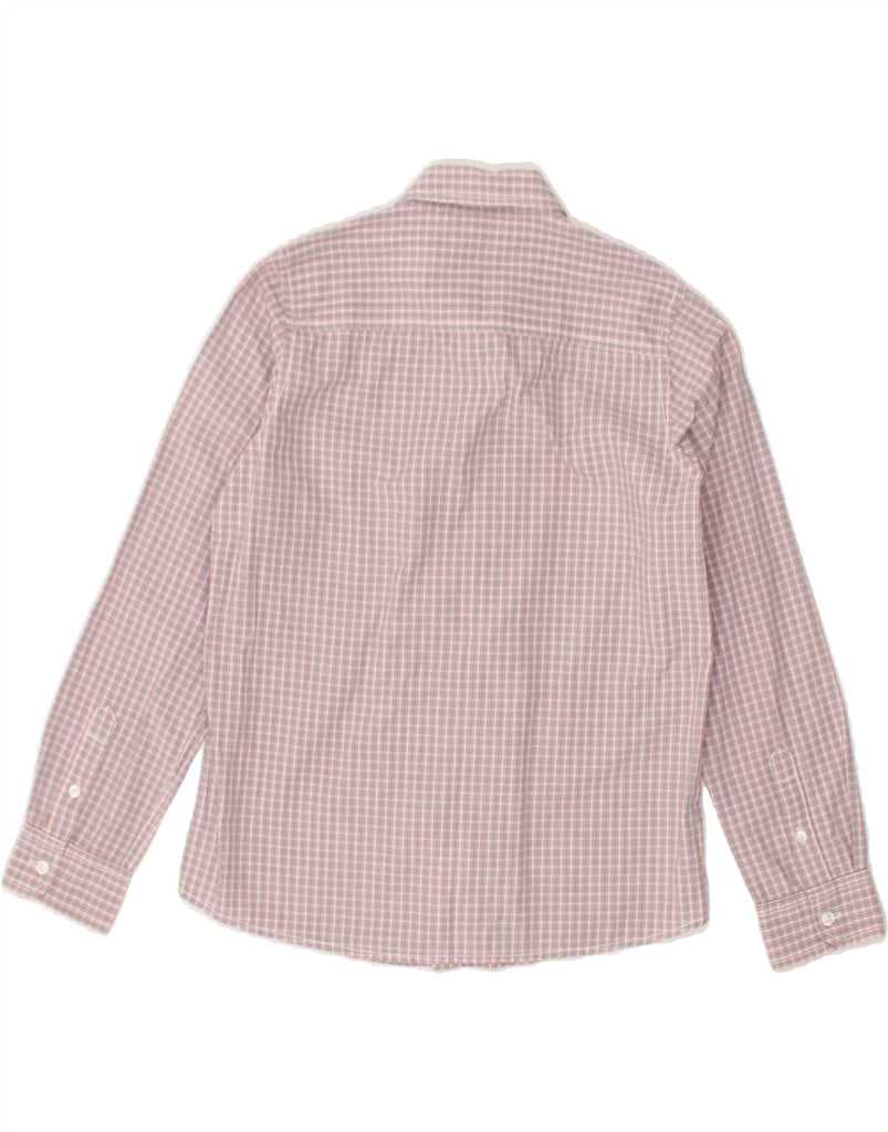 BENETTON Boys Shirt 13-14 Years  Pink Check Cotton | Vintage Benetton | Thrift | Second-Hand Benetton | Used Clothing | Messina Hembry 