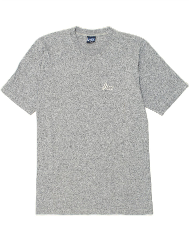 ASICS Mens T-Shirt Top Medium Grey Flecked Cotton | Vintage Asics | Thrift | Second-Hand Asics | Used Clothing | Messina Hembry 