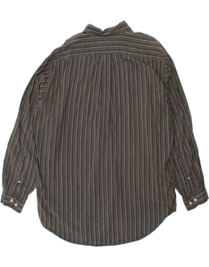 MARLBORO CLASSICS Mens Shirt 2XL Grey Striped Cotton Vintage Marlboro Classics and Second-Hand Marlboro Classics from Messina Hembry 