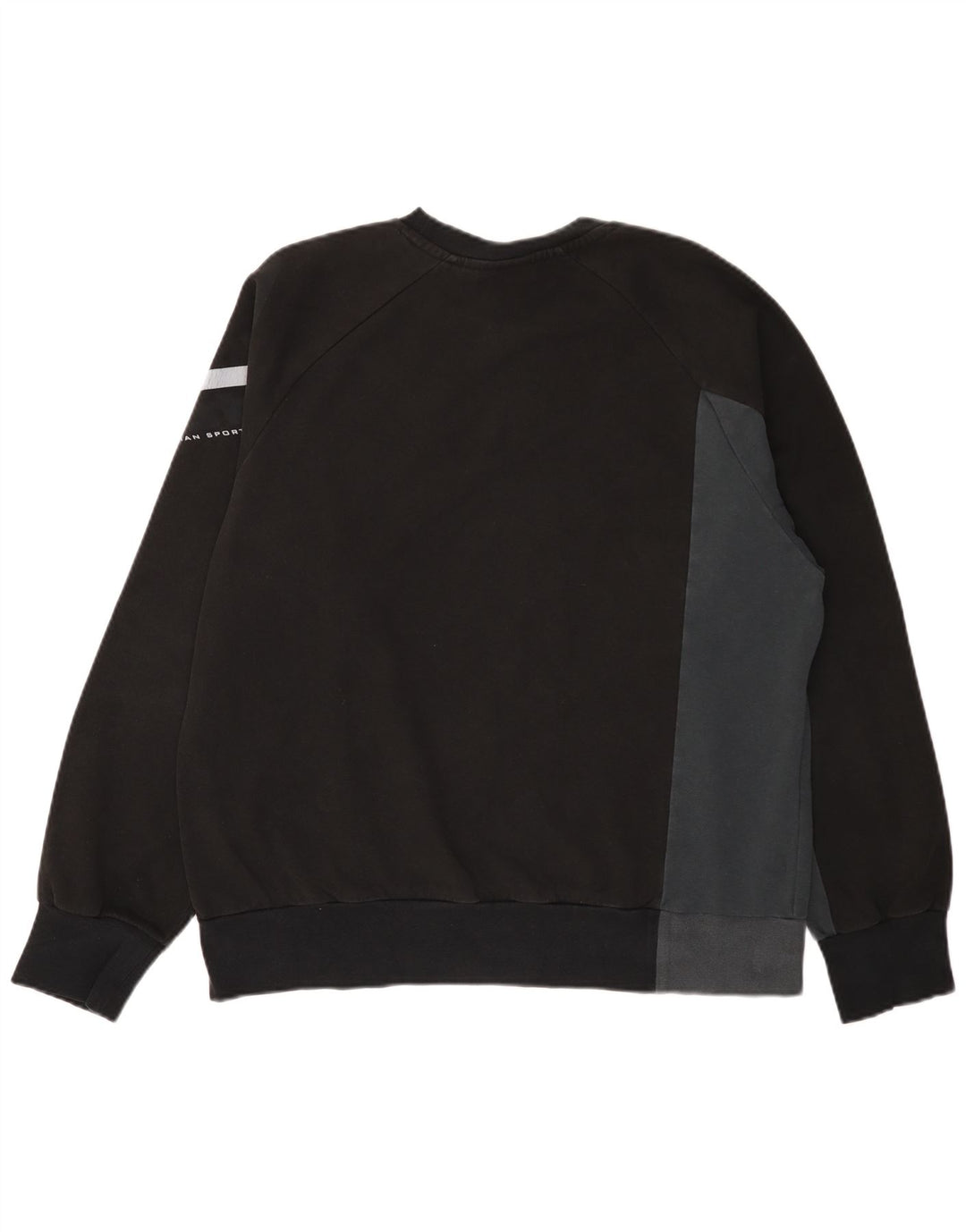 Lotto Mens Graphic Sweatshirt Jumper Large Black Colourblock Cotton