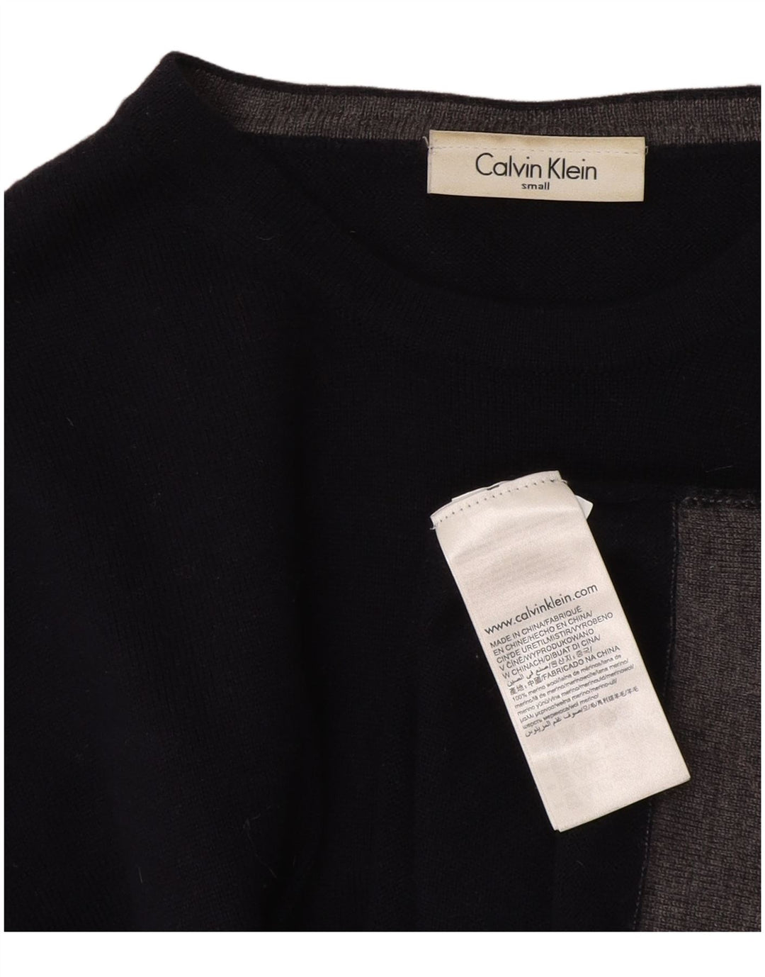 Calvin Klein Mens Small Navy Blue Wool