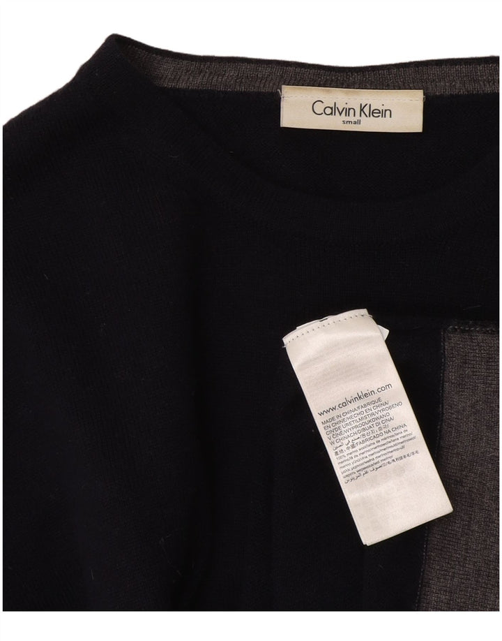 Calvin Klein Mens Small Navy Blue Wool