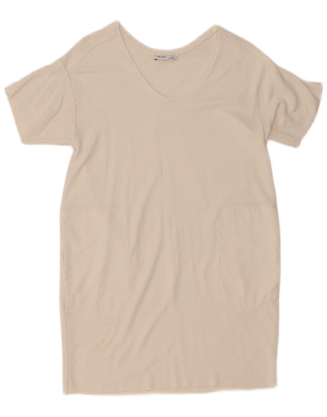 Zara Womens Oversized T-Shirt Dress UK 10 Small White