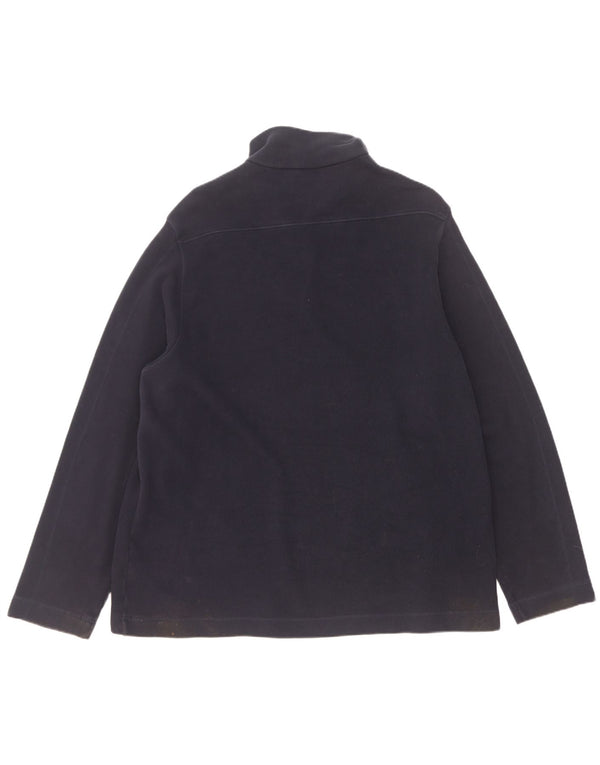 Marks & Spencer Mens Zip Neck Sweatshirt Jumper XL Navy Blue Cotton
