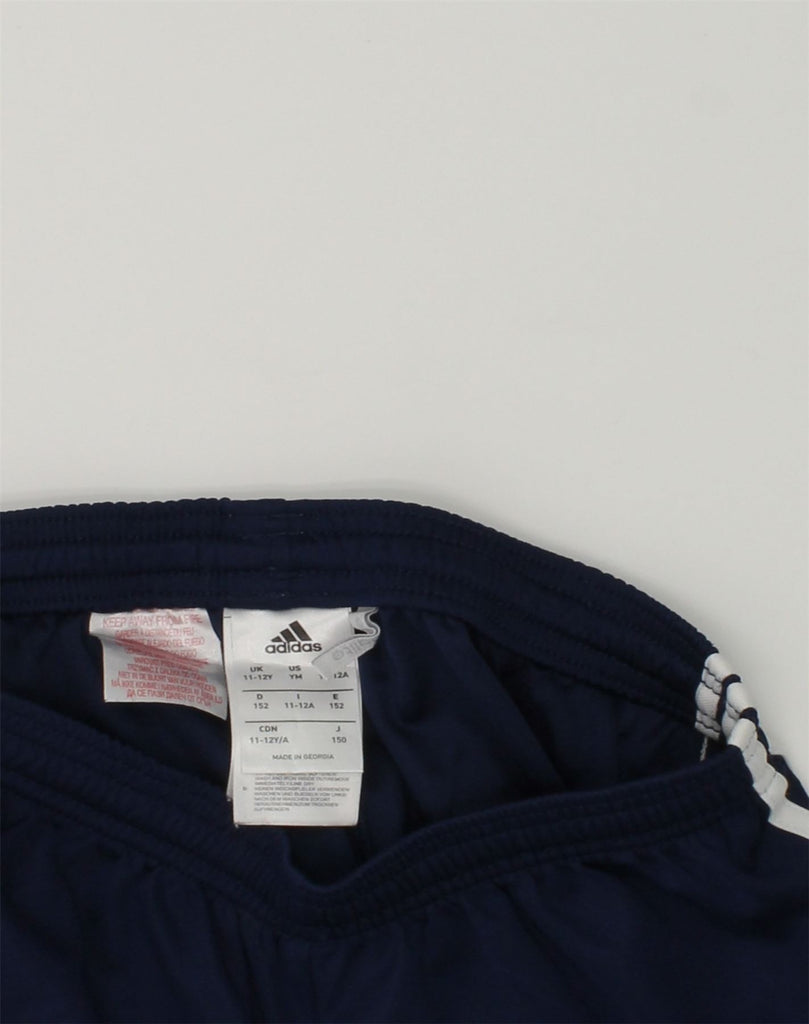 ADIDAS Boys Climalite Sport Shorts 11-12 Years Navy Blue Polyester | Vintage Adidas | Thrift | Second-Hand Adidas | Used Clothing | Messina Hembry 