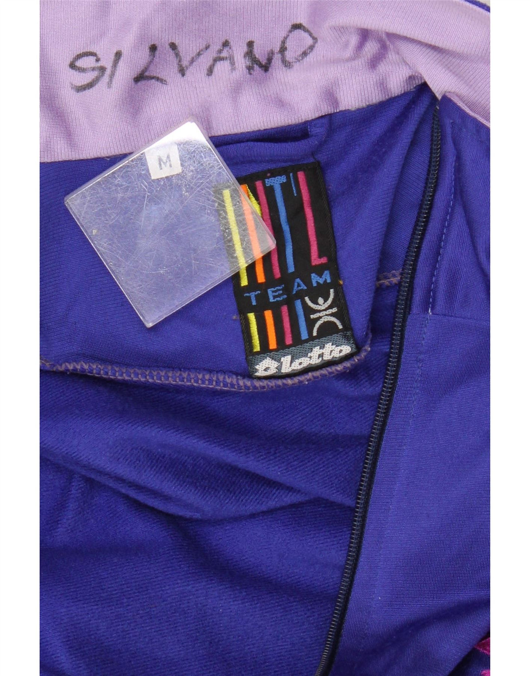 LOTTO Mens Graphic Tracksuit Top Jacket Medium Purple Colourblock