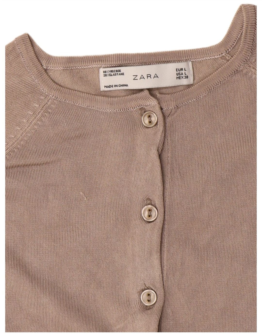 Zara Womens Cardigan Sweater UK 14 Large Grey Viscose