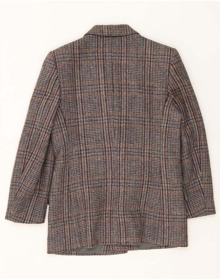 Vintage Womens 1 Button 2 Piece Skirt Set UK 12 Medium Grey Plaid
