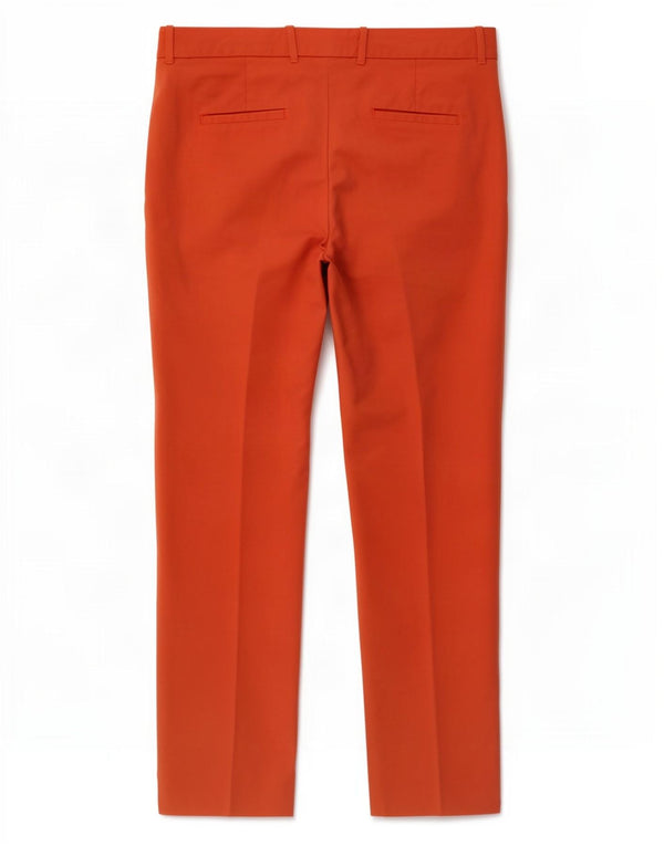 Zara Womens Tapered Chino Trousers XL W32 L27 Orange Cotton